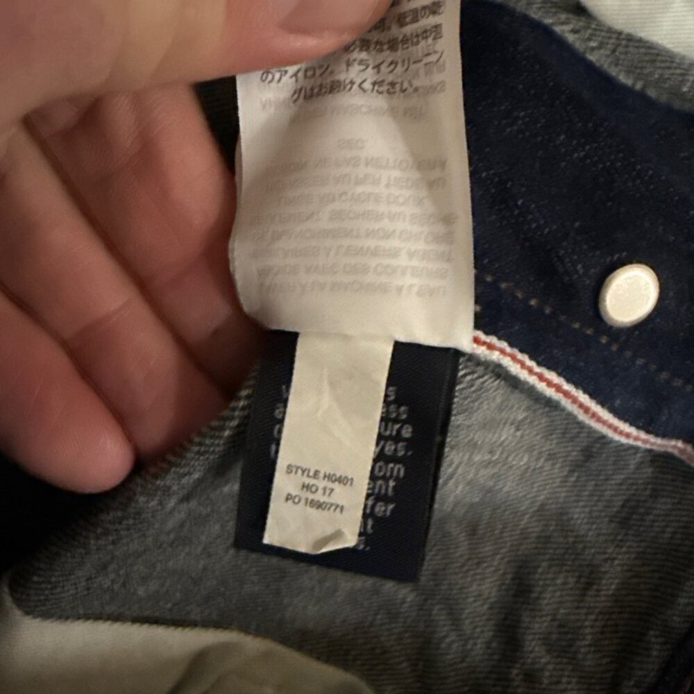 J Crew 1040 Athletic Fit Selvedge Japan Kaihara Denim Jeans 34x33 BUTTON FLY - Picture 5 of 9